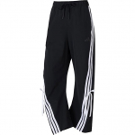 Adidas Originals &scaron;okio laisvo, atpalaiduojančio kirpimo austos kelnės moterims Juodos baltos JY7666 XL