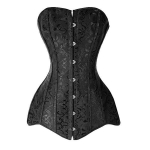 Moteri&scaron;ki plius dydžio ilgi korsetai ir krūtinukai Gothique Gaine Amincisante Ventre Korset Burlesque Corselet Corsage Korsett XXXL juoda