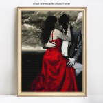 Deimantinė tapyba poros vestuvinė suknelė pilna Kalnų kri&scaron;tolinio mozaikinio deimantinio siuvinėjimo kryželiu 20X30CM