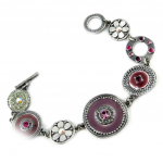 Les Tr&eacute;sors De Lily [E2567] - Bracelet Cr&eacute;ateur 'Byzance' Violet Gris