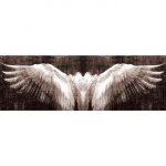 Juodai balti angelo sparnai, abstraktūs didelio dydžio drobės paveikslai, sparnų plakatai ir spaudiniai, sienų paveikslai svetainės dekorui 20*40cm