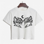 Sun Moon Print Crop Top Y2k Dark Streetwear Punk trumpomis rankovėmis mar&scaron;kinėliai Young Gothic moteri&scaron;ki mar&scaron;kinėliai Grafi&scaron;ki mar&scaron;kinėliai Harajuku korsetas S