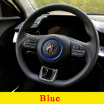 Dekoratyvinis žiedas MG MG5 2021 vairo centrinio gaubto stiliaus blizgūs interjero modifikavimo priedai automobiliui mėlyna