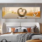 Abstrakti geometrija Prabangi drobė Tapyba Auksinis elnias Kinijos dekoratyviniai plakatai Sienos menas Svetainės miegamojo dekoras Cuadros 20x30CM NO Frame gintaras