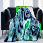 Tigro gyvūno ra&scaron;to flanelinis pledas lovos užtiesalas sofai mink&scaron;tas suaugusiems &scaron;iltas užmetamas pledas kelioninis užmetamas pledas vėsinantis pledas 75x100cm (30x40inch)