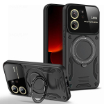 Besisukantis sulankstomas laikiklis didelio vaizdo telefono objektyvo apsauginis dangtelis, skirtas Samsung Galaxy S20 S21 FE S23 Plus S24 S22 Ultra Xiaomi Redmi Note Poco Armor Case Xiaomi Poco C65 juoda