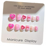 12 vnt Vaiki&scaron;ki animacinių filmų nagų dailės lipdukai Mieli gėlių debesys &scaron;irdies ra&scaron;tai cirkonio nagų lipdukai Lipdūs netikri nagai, &bdquo;pasidaryk pats&ldquo; meno puo&scaron;yba C