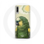Coque pour Samsung Galaxy A70 Amazone Perroquets Vert