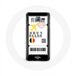 Coque pour Samsung Galaxy J3 Billet d'avion Bruxelles Belgique