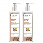 Jiva Black Pearl Shampoo 200 ml | 100% Pure & Natural | Cleanses Scalp & Adds Volume To The Hair X Pack of 2
