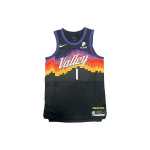 Nike Devin Booker Phoenix Suns Miesto Edition The Valley Laismi Patogūs Kvėpuojantys Krep&scaron;inio Mar&scaron;kinėliai Unisex mar&scaron;kinėliai Juodi CN1627-010 M