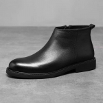 Vyri&scaron;ki Batai Auk&scaron;tos kokybės Odiniai Batai Pliu&scaron;iniai &Scaron;ilti Žieminiai Batai Vyrams &Scaron;oniniu Užtrauktuku Auliukiniai Batai Verslo Laisvalaikio Suknelės Batai Botas2024 38 juoda