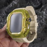 Prabangus permatomas dėklas Apple Watch Band Ultra 2 49mm Modifikavimo rinkinys Silikoninė apyrankė IWatch Ultra 49mm Guminė apyrankė For Ultra 49mm
