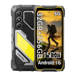 OSCAL PILOT 5 Tvirtas mobilusis 5G Android 16 15000mAh 8GB RAM 256GB ROM I&scaron;manusis telefonas Only cell phone geltona