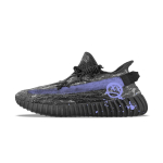 Adidas Originals Yeezy Boost 350 V2 Abrasion Resistant Abrasion Resistant Low top Casual Shoes Unisex Black Purple ID4811(Team373-) 38 gray