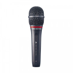 AE4100 Dinaminis mikrofonas XLR Vienakryptis mikrofonas gyvam pasirodymui ir DTM Komplekte yra mikrofono laikiklis ir mikrofonas Audio-Technica Vokalui, juoda
