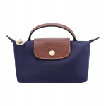 Longchamp Le Pliage 17 Užsegimas spaudėmis ir užtrauktuku Trumpa rankena Koldūno formos pirkinių krep&scaron;ys Moteri&scaron;ki pirkinių krep&scaron;iai Tamsiai mėlynas 34175089P68 Marine Blue