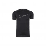 Nike Pro Dri-FIT vyri&scaron;ki aptempti trumpomis rankovėmis mar&scaron;kinėliai juodi DD1993-010 S black