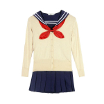 Himiko Toga apranga Stilingas Jk Jūreivi&scaron;kas mokyklos uniformos Cosplay rinkinys Costume,S beige