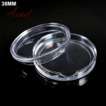 Ypatingai geri 10 vnt permatomų kapsulių dėžutės dydžiai nuo 18 mm iki 50 mm monetų dėklai 38mm