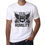 Vyri&scaron;ki vintažiniai mar&scaron;kinėliai Grafiniai mar&scaron;kinėliai Feel The Humility White XS balta