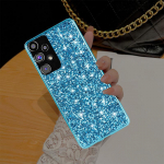 Prabangus Bling Glitter telefono dėklas, skirtas Samsung Galaxy S23 S22 S21 FE Ultra Plus A14 A23 A33 A53 A73 A22 A32 A53 A72 A12 A51 M23 M32 4G 5G mink&scaron;tas TPU dangtelis Samsung Galaxy S21 FE mėlyna