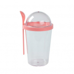 1 rinkinys 400 ml salotų puodelio dvigubo sluoksnio sauso &scaron;lapio atskyrimo ne&scaron;iojamas pusryčių riebalų mažinimo butelis rožinė