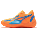 Neymaras jaunesnysis. x Puma Rise Nitro Ultra Orange Vyri&scaron;ki sportbačiai Mėlyni-Blizgūs Balti 378947-01 41