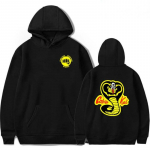 Nauji rudeniniai Cobra Kai džemperiai su gobtuvu, unisex, Harajuku hiphopo stiliaus, kasdieniai, flisiniai, rudeniniai žieminiai, užtraukiami, gatvės drabužiai S black