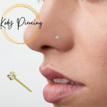 KODY PIERCING 9K auskarų vėrimas brangakmeniais tiesi nosis su skaidraus kubinio cirkonio 1,5 mm CZ nustatymu &ndash; kokybi&scaron;kas auskarų vėrimas