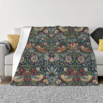 Vintažinė William Morris bra&scaron;kinė antklodė aksominė pavasario/rudens itin mink&scaron;ta antklodė, skirta lovos kelionių patalynės užvalkalams 75x100cm 30x40inch