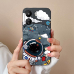 Skirtas Xiaomi Redmi K70 Pro K70E 13C Note 13 Pro+ K60 Ultra 13R dėklo galinio dangtelio prabangus matinis skystas silikonas smūgiams atsparus apsauginis astronautų buferis redmi 13C 4G