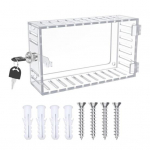 Termostato dangtelis su rakto užraktu, skaidrus paprastas montavimas Universalus termostato užrakto dėžutės termostato apsauga