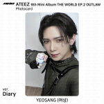 ATEEZ 9-asis mini albumas THE WORLD EP.2 OUTLOW Photocard HONGJOONG SINGHWA SAN KPOP Yeosang - Diary ver. #1