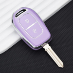 2 mygtukų TPU automobilio nuotolinio valdymo pultas, skirtas Renault Duster Dacia Scenic Master Megane laikiklio apsaugos priedai Key Case balta