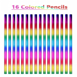 8/16 vnt Rainbow spalvoti pie&scaron;tukai, 4 spalvų viename pie&scaron;tukas. Tinka mokykloms, studentams, eskizams, pie&scaron;imui, dažymui, tapybai.