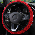 Universalus 38 cm automobilio vairo dangtis elastinis ledinis &scaron;ilkas Summer Cool neslystantis automobilių priedai One Size smėlis