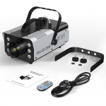 1200 W mini dūmų aparatas su 6 RGB LED &scaron;viesos dūmų aparatu su nuotolinio valdymo pultu ir 1 l talpa vestuvių vakarėlio teatro diskotekų klubui AU Plug