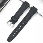 Dervos dirželis, skirtas Casio F-91W F-94 F-105 W-800H W-218H AE-1200/1300 juodas TPU guminis i&scaron;gaubtas laikrodžio dirželis sagties priedai 18 mm 18mm