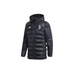 Adidas Juventus spalvotas kamufliažinis medvilninis striukė su gobtuvu Žieminė vyri&scaron;ka vir&scaron;utinė apranga Mėlyna DX9202 M