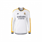 Adidas Real Madrid Dry-FIT ilgomis rankovėmis futbolo mar&scaron;kinėliai su dryžuotu raidžių spaudiniu Vyri&scaron;ki vir&scaron;utiniai drabužiai Balti IB0018 XXL