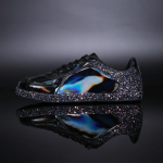 Moteri&scaron;ki sportbačiai Auksiniai Blizgučiai Blizganti Bling Mada Laisvalaikiai Oksfordo Batai Moteri&scaron;ki Baleto Batai Blizgūs Sneakers espadrilės 258 7 juoda