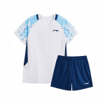 Li Ning Badmintono serija Spalvų blokų Greitai džiūstantys Kvėpuojantys Treniruočių varžybų trumparankoviai &scaron;ortai Laisvalaikio sportinis kostiumas Unisex kostiumas AATV077-2 S