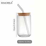 18,6 OZ stiklinis puodelis su dangteliu ir &scaron;iaudiniu permatomu burbuliniu arbatos puodeliu stiklinis alaus skardinės Mocha puodeliai 1/2/4 pusryčių puodelio gėrimų rinkinys 501-600ml