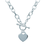 Les Tr&eacute;sors De Lily [G6326] - Collier Argent 'Love' argent&eacute; - 45 cm 2 cm