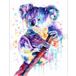 Pilnas 5D &bdquo;pasidaryk pats&ldquo; deimantinis paveikslas Abstraktus koala mozaikos siuvinėjimas kryželiu namų dekoras, rankų darbo dovana 25x30cm