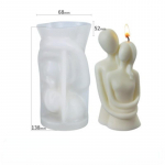 3D romanti&scaron;ka poros portreto mėgėjų silikoninė žvakių forma Aromaterapinė forma namų dekoravimui 1pc