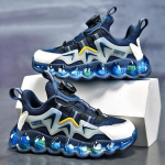 Vaiki&scaron;ki sportbačiai su kvėpuojančia sukama mygtuku kvėpuojantys kvėpuojantys berniukų laisvalaikio batai mink&scaron;tu dugnu 38