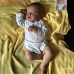 Gyvybi&scaron;ka 49 cm Reborn Babies lėlių žaislai LOULOU Rankų darbo 3D odos venų kraujo matomas modeliavimas Kūdikio atgimimo lėlė Realiai atrodanti užmerktomis akimis Naujagimių lėlės