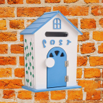 Sieninė pa&scaron;to dėžutė sodo medinė pa&scaron;to dėžutė, 8,6x4,7x12,6 colio daugiafunkcė mėlyna